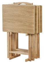 Peakform 5pc TV Tray Set Wood Natural! (NEW IN BOX)