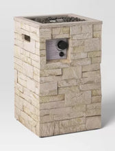 16" Stack Stone Column Fire Pit Light Brown - Threshold! (NEW IN BOX)