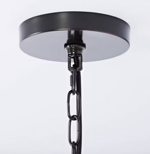 Metal Pendant Ceiling Light, Black Top - White Bottom! (NEW IN BOX)