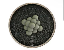 4 in. Set of 14 Ceramic Fire Balls in Charcoal Gray