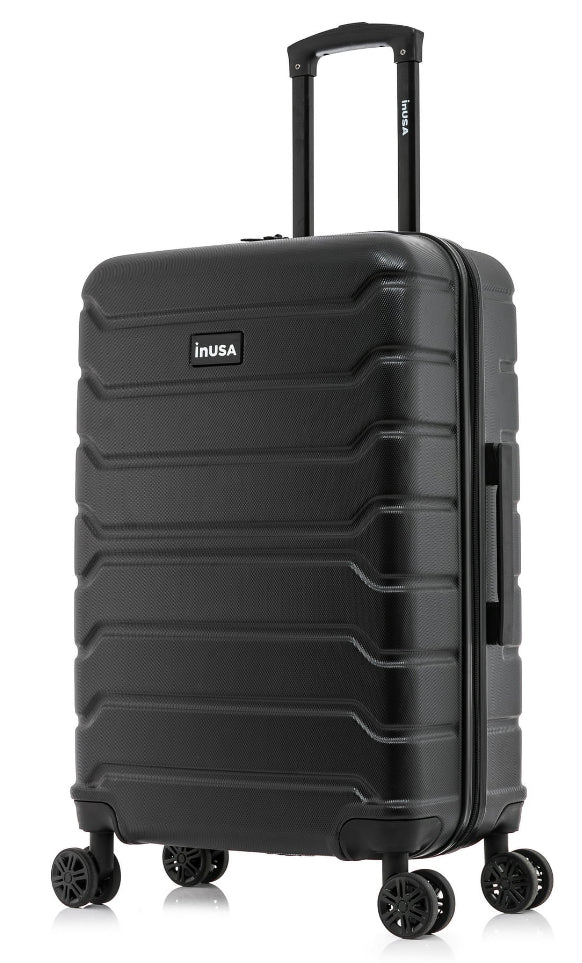 inUSA Trend Lightweight Hardside Spinner Luggage, 24”, Black!! BRAND NEW!!