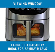 Kenmore 8 Qt. Silver Air Fryer with Digital Touch Screen, 12-Cooking Presets!! NEW IN BOX!!