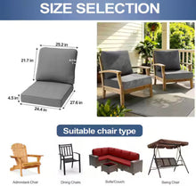 27.6 in. x 24.4 in. 4-Piece Outdoor Deep Seat Cushion for Patio Sofa and Couch in Light Gray! (NEW IN BOX)
