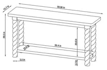 60'' Console Table with Braided Legs