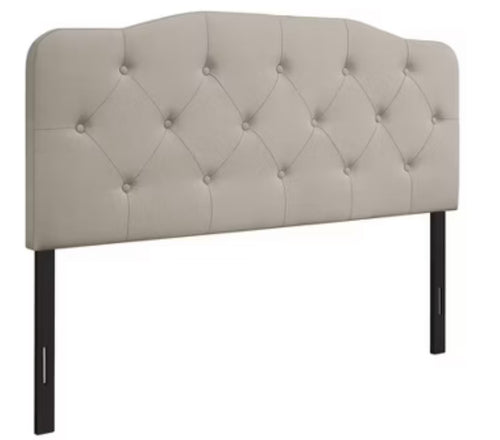 Home Design Angela Headboard, Warm Grey, Queen! (NEW IN BOX)