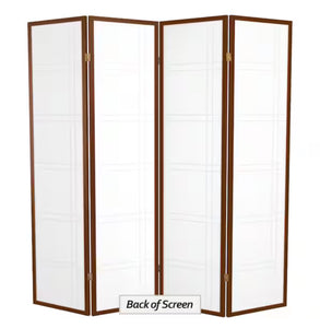 Red Lantern 6 ft. Walnut 4-Panel Room Divider!! BRAND NEW!!
