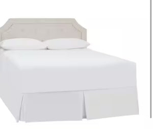Vinedale Biscuit Beige Upholstered King Headboard with Notch Back and Tufting (77.8 in W. X 58.7 in H.)! (NEW IN BOX)
