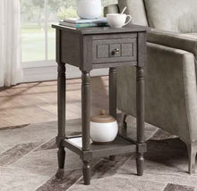 French Country Dark Gray Wirebrush Khloe Accent Table! (NEW IN BOX)