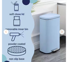 happimess Curtis 8-Gal. Step-Open Trash Can, Tide Pool Blue- brand new