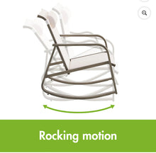 Mainstays Dashwood 3-Piece Steel Outdoor Rocker Chat Set, Cream- new in box!