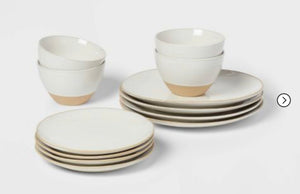 12pc Stoneware Wethersfield Artisan Dinnerware Set White - Threshold™!

-Brand new in the box
