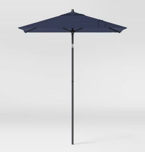6' Square Outdoor Patio Market Umbrella with Black Pole - Threshold! (NEW)