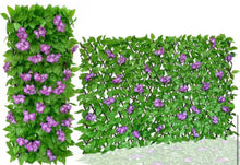 Expandable 22 in. x 120 in. Purple Artificial Hydrangea Hedge Panel Faux Ivy Privacy Fence for Outdoor 1 Piece! (NEW)