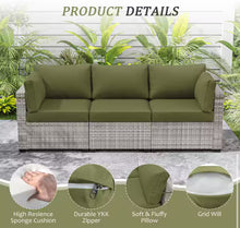25.6 in. x 23.6 in. x 4 in. Outdoor Deep Seat Lounge Cushion Set (8-Piece) with Lumbar Support Pillows Oliver Green!! NEW IN BOX!!