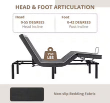 Luxury Black Full Electric Adjustable Bed Frame with Wireless Remote and 2-USB Ports, Head and Foot Incline! (NEW IN BOX)