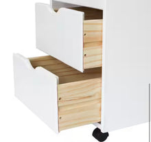 White 6+2 Drawer Wide Roll Cart, White! (NEW IN BOX)