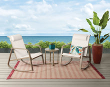 Mainstays Dashwood 3-Piece Steel Outdoor Rocker Chat Set, Cream- new in box!