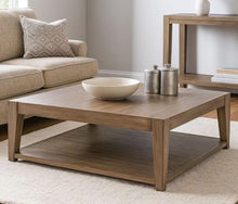 Benjara 48.03 in. Brown Square Wood Coffee Table with Caster Wheels! (NEW IN BOX!)