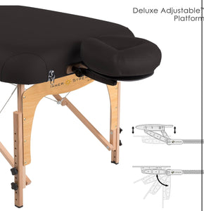 INNER STRENGTH Portable Massage Table Package E2 - Full Reiki Massage Table Incl. Deluxe Adjustable Face Cradle, Pillow & Carry Case (30"x73")! (NEW - MISSING CARRY BAG & PILLOW)