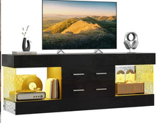 Bestier Black TV Stand for TVs up to 65", Modern High Gloss! (NEW IN BOX)