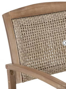 Welby Outdoor Acacia Wood/Wicker Rocking Chair, Set of 2, Light Brown - Christopher Knight Home: Weather-Resistant, Rustic Patio Furniture! (NEW IN BOX)