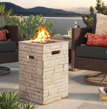 16" Stack Stone Column Fire Pit Light Brown - Threshold! (NEW IN BOX)