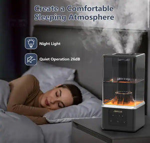 Edendirect 1.1 Gal. Black Ultra Fine Water Mist Ultrasonic Desktop Humidifier and Fragrance Diffuser Up to 450 sq. ft!! NEW IN BOX!!