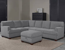 Thomasville Emilee Fabric Sectional with Storage Ottoman- new