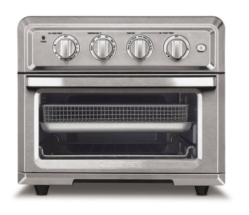 Cuisinart Air Fryer Toaster Oven: TOA-55WM, Stainless Steel, 1800W, Nonstick, Timer, Recipes Included!! BRAND NEW(MINOR SCRATCH ON TOP)!!