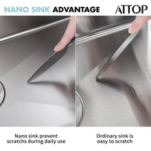 Attop
Handmade Stainless steel 33 inch Double Bowls Top Mount Scratch-Resistant Nano Drop-in Kitchen Sink With Bottom Grid