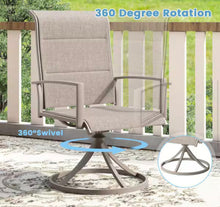 CLEARANCE SALE!  10- Piece Metal Outdoor Dining Set with 60 in. Sandshell Round Table, 8 Sandshell Swivel Dining Chairs for 8 Person and umbrella - new / assembled!