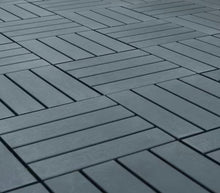 1 ft. x 1 ft. All-Weather Plastic Square Interlocking Patio Deck Tiles, Outdoor Striped Pattern Flooring Tile(44-Pack)- new