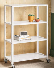 Small 44" 3 Shelf Rolling Metal Bookcase Chalk White - Room Essentials! (NEW IN BOX)