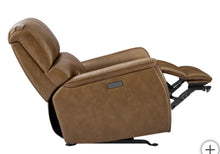 Barcalounger Presley Leather Power Rocker Recliner with Power Headrest, Brown! (NEW - HAS MINOR BLEMISH ON BOTTOM OF FRONT LEFT - PHOTOS SHOWN)