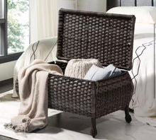 Brown Wicker Outdoor Patio Storage Coffee Table! (NEW IN BOX)