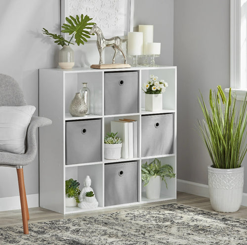 Mainstays 9-Cube Storage Organizer, White!! NEW IN BOX!!