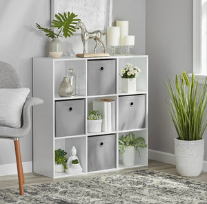 Mainstays 9-Cube Storage Organizer, White!! NEW IN BOX!!