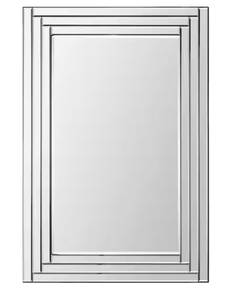 Notre Dame Design Medium Rectangle Glass Shatter Resistant Contemporary Mirror (36 in. H x 24 in. W)! (NEW IN BOX)