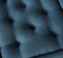 Noble House Chantelle Tufted Navy Blue Fabric Storage Ottoman! (NEW IN BOX)