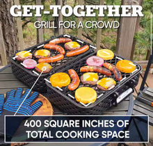 Even Embers Tabletop Portable Charcoal Grill in Black