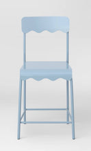 Set of 2 24" Wavy Metal Counter Height Barstool with Footrest Blue - Room Essentials - WE DO NOT SHIP!!