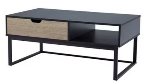 Bryson Two-Tone Lift Top with Storage Coffee Table Black - Teamson Home: Modern Home Office Desk! (NEW IN BOX)