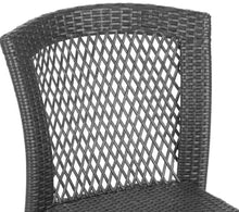 Grey Rattan Outdoor Dining Chair Set of 2 Patio Dining Chair Outdoor Heavy-Duty Frame Rattan Chair with Curved Backrest! (NEW IN BOX)