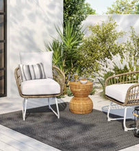 5'x7' Natural Woven Rectangular Braided Outdoor Area Rug Heathered Charcoal - Threshold! (NEW)