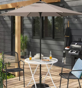 7.5' Round Outdoor Patio Market Umbrella, Grey - Room Essentials! (NEW)