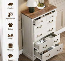 Ingberg Farmhouse 6 Chest Of Drawers For Bedroom, White - WE DO NOT SHIP!!
