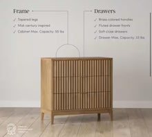 Jasper Light Brown 3 Drawer 31.5 in. Wide Dresser with Solid Wood Frame! (BRAND NEW & ASSEMBLED)