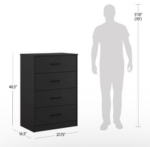 Mainstays Ardent 4 Drawer Dresser, Black!! NEW AND ASSEMBLED!!