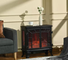25 in. Electric Fireplace Wood Stove, Freestanding Fireplace Heater with Realistic Flames, Adjustable Brightness! (BRAND NEW)