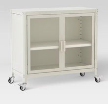 2 Door Metal Rolling Locker Storage Cabinet White - Room Essentials! (NEW IN BOX)